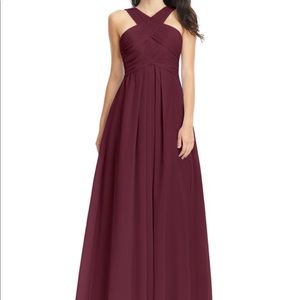 Azazie Merlot “Kaleigh” formal or bridesmaid dress